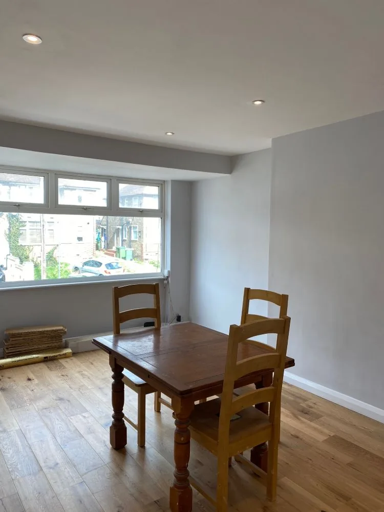 Completed bright interior refurbishment