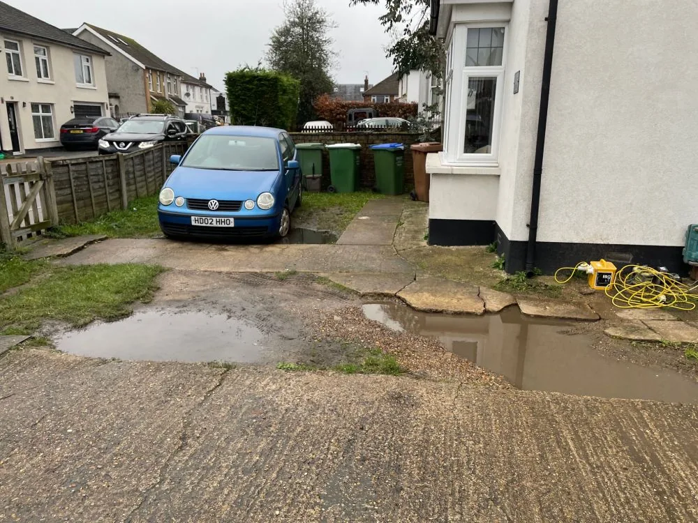 Driveway before renovation