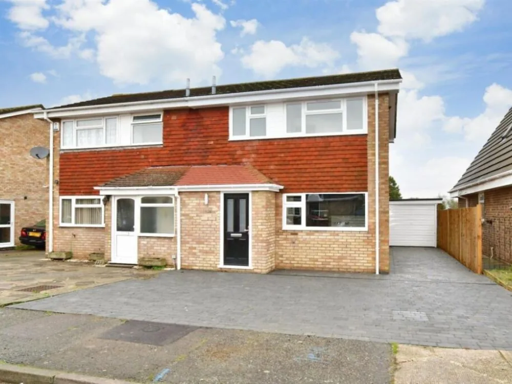 House frontage after extension and driveway